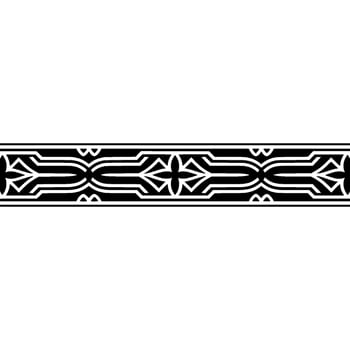 Geometric Border in Black and White - Elegant Ornament vector