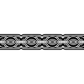 Abstract Black and White Ornamental Border, Ornament vector