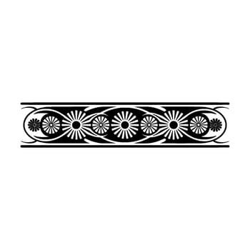 Elegant Black White Decorative Border Illustration vector