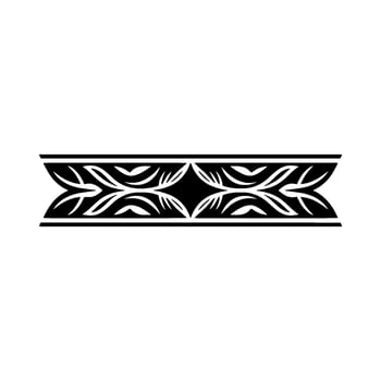 Black and White Ornamental Border, Geometric Floral vector