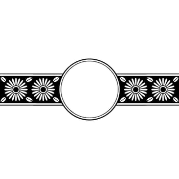 Minimalist Floral Banner with Circle Element vector