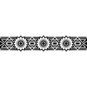 Minimalist Floral Border - Decorative Pattern vector