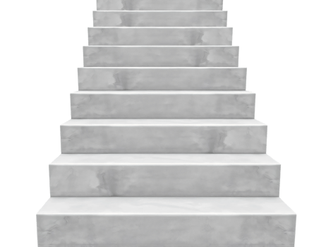 A set of stairs with white marble steps png