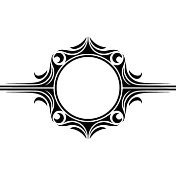 Elegant Black Ornament on White Background Decorative Element, Illustration vector