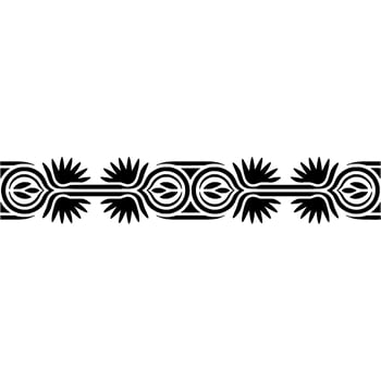 Elegant Black and White Border with Floral Motifs vector
