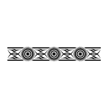 Geometric Sun Motif Border - Minimalist Style vector