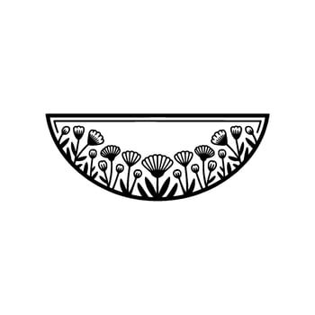 Minimalist Floral Semicircle vector