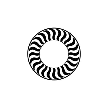 Black and White Swirl Ring, Minimalist, Op Art Aesthetic vector