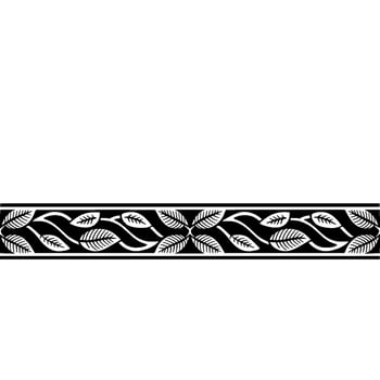 Elegant Black and White Leafy Border for Backgrounds and Prints vector
