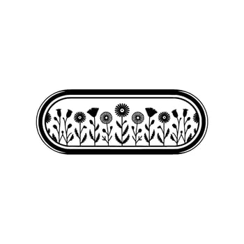 Minimalist Floral Black White, Elegant, for Decoration vector