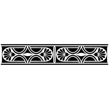 Vectorized Greek Key Border - Black White Decorative Ornament vector