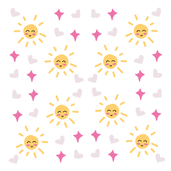 Cute Sun and Heart Pattern png