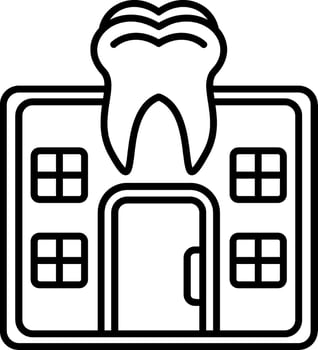 Dentist Check Outline Style Icon vector