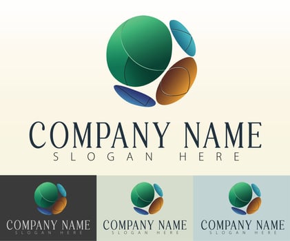 A sphere logo perfect for creative branding. vector