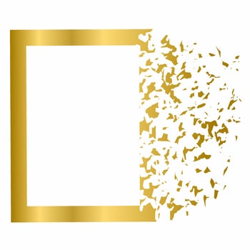 Minimalist Golden Square Border Luxury vector