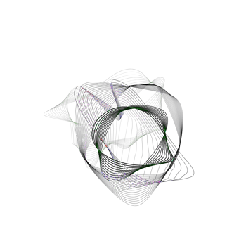 Abstract dynamic shape formed by curved lines png