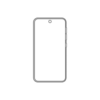 A drawing of a smartphone on a white background vector