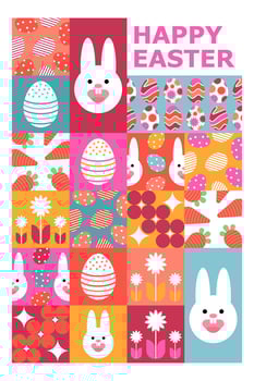 Happy Easter postcard vector
