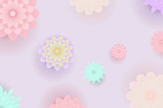 Flower papercut design vector