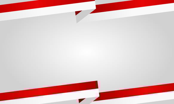 Simple red and white frame design for Indonesia independence day background vector