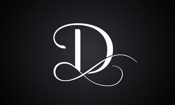Letter d logo with infinity combination. Modern trendy initial luxury d letter logo design. Royal premium letter d logo design template. vector