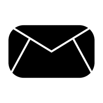 Crisp black silhouette of an envelope, a universal symbol for communication, email, and messages. Simple effective for digital interfaces, stationery designs, or conveying contact and correspondence vector