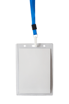 blue lanyard with card holder mockup png