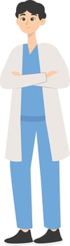 Man Medical Staff. vector