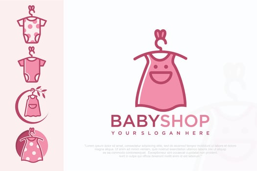kids store clothing logo design , illustration. vector