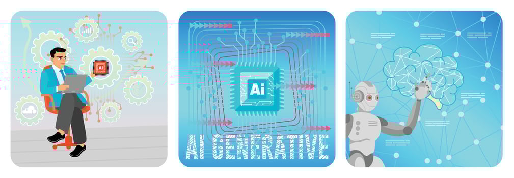 Illustration of generative AI concepts vector