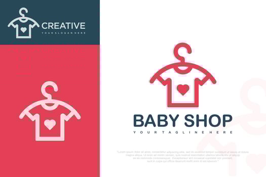 Fashion Kids Store Logo Design illustration vector
