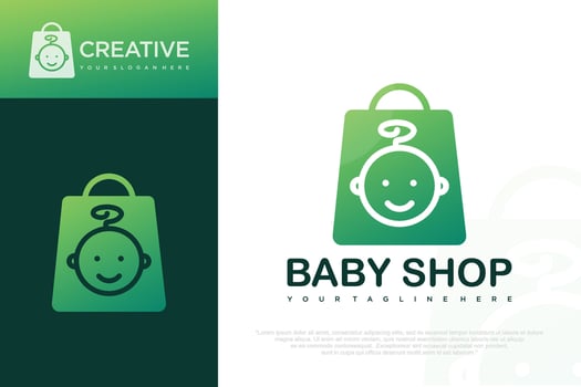 Baby Shop Logo Design Template illustration vector