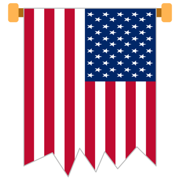 American flag with wavy edges png
