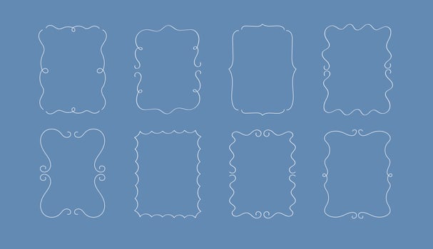 Minimalist coquette borders. vector