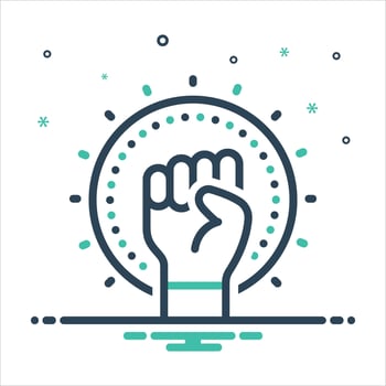 Mix icon revolt vector