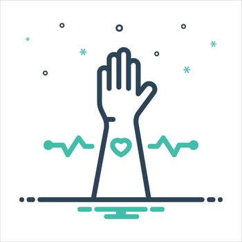 Mix icon pulse vector