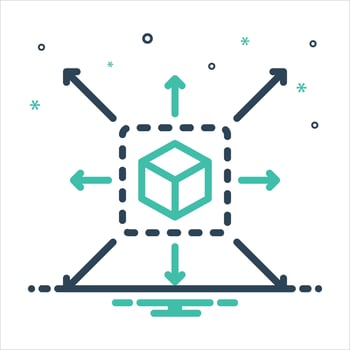 Mix icon dimension vector