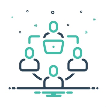 Mix icon organization vector