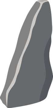 Big Rock Stone in Cartoon Design. vector