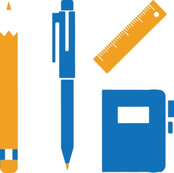 School supplies clipart vector