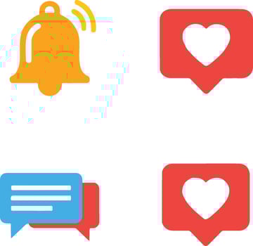 Chat icon set vector
