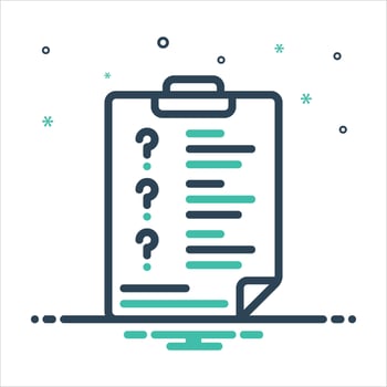 Mix icon inquiry vector