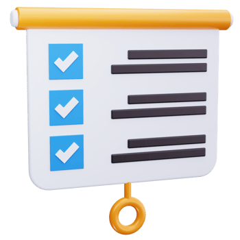 3D Icon Checklist Task Slide png