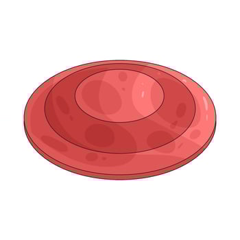Red frisbee illustration vector