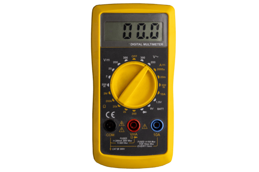 Digital multimeter. Display turned on png
