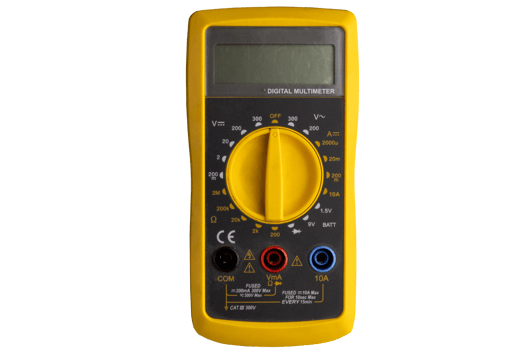 Yellow digital multimeter png