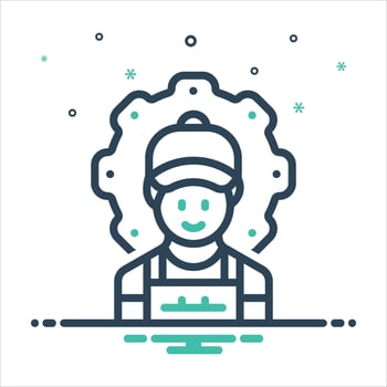 Mix icon handyman vector