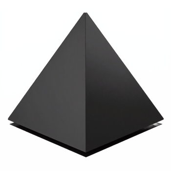 Black Pyramid Shape Geometric Object with Transparent Background Clipping Path png