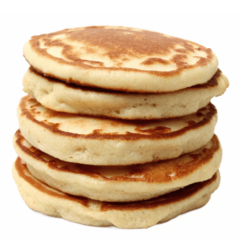 Stack of Fluffy Golden Brown Pancakes with No Background Transparent Clipping Path png