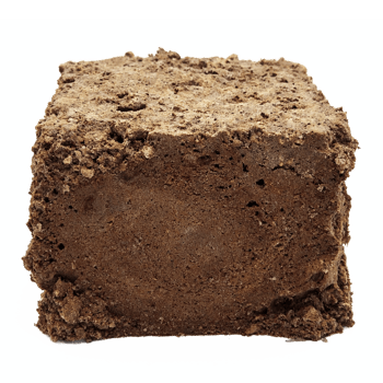 Brown Soil Clod Dirt Block with Crumbly Texture Isolated on Transparent Background Clipping Path png